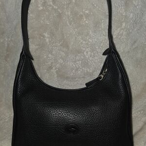 Vintage Dooney & Bourke Black Leather Hobo Bag
